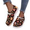 thumbnail image 3 of YLYL Halloween Canvas Sneakers for Women Skull Pumpkin Print Slip on Casual Comfortable Breathable Walking Flats Loafers, 3 of 9