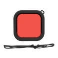 thumbnail image 1 of Filtro de lente de buceo ABS con cuerda para cámara de acción GoPro 8, resistente al agua, color rojo, 1 of 9