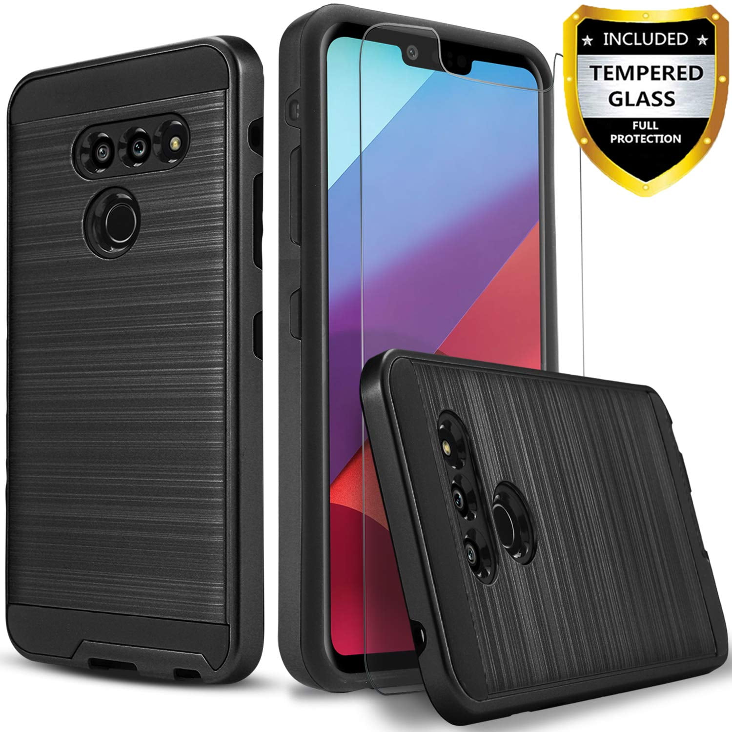 LG G8 ThinQ Case, 2Piece Style Hybrid Shockproof Hard Case Cover with