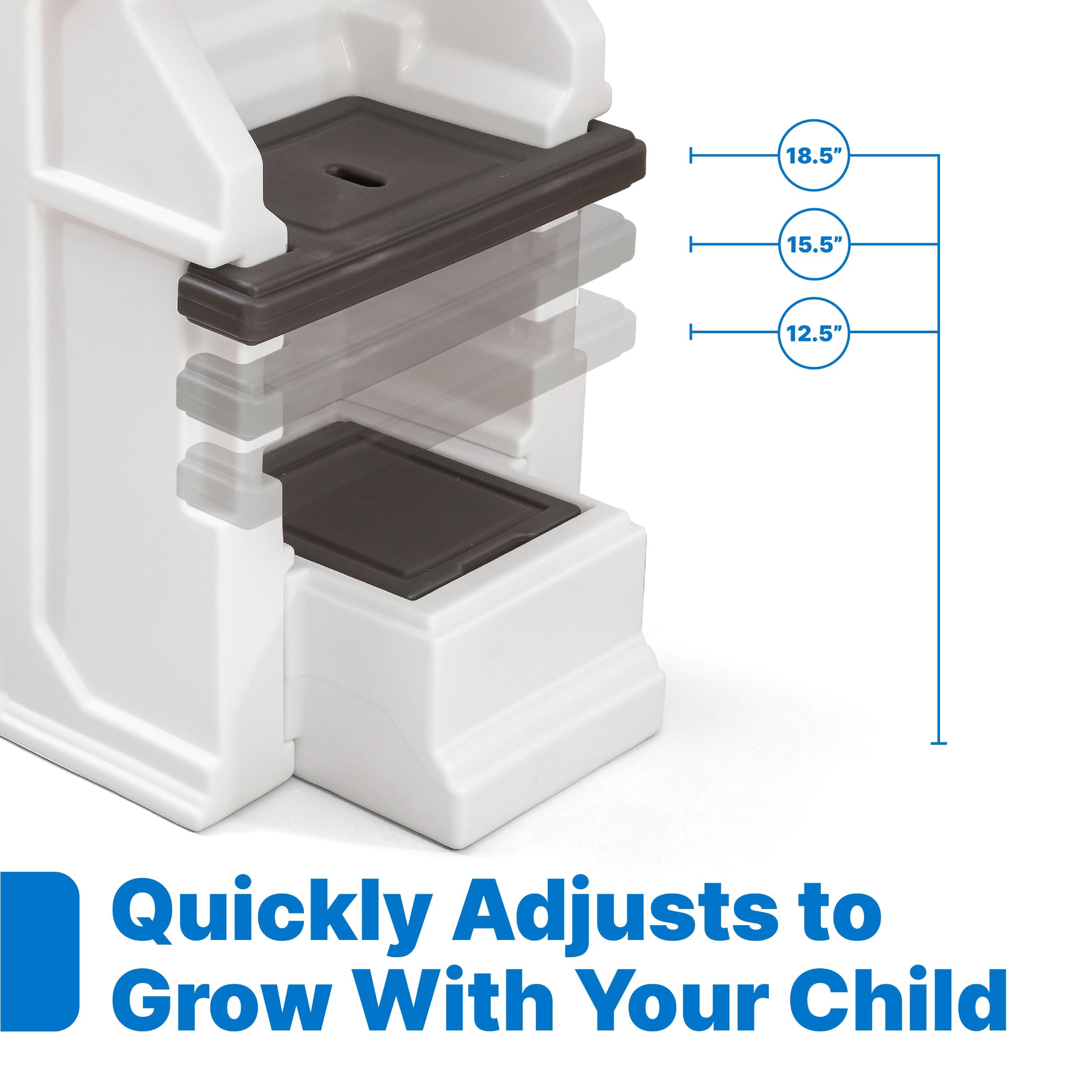 Step2 Mobile Helper Toddler Tower, Adjustable Kids Furniture, White