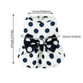 thumbnail image 3 of KMWGRE Retro Bow Dog Harness Dress Fashion Polka Puppy Pleated Skirt Soft Lightweight Button Up Pet with D Ring White M, 3 of 5