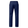 thumbnail image 6 of Hinvhai Mens Cotton Linen Blend Golf Dress Pants, Flat Front, Durable Twill, Regular Fit, Breathable & Lightweight Blue, 6 of 7