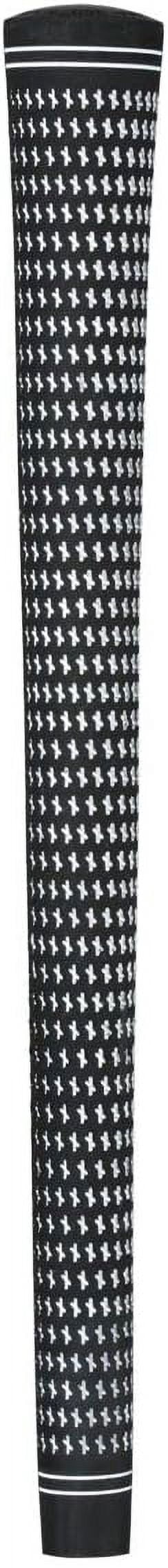Karma Revolution Black/White Jumbo (+1/16") 13 Piece Golf Grip Kit with Tape, Solvent, Shaft Clamp