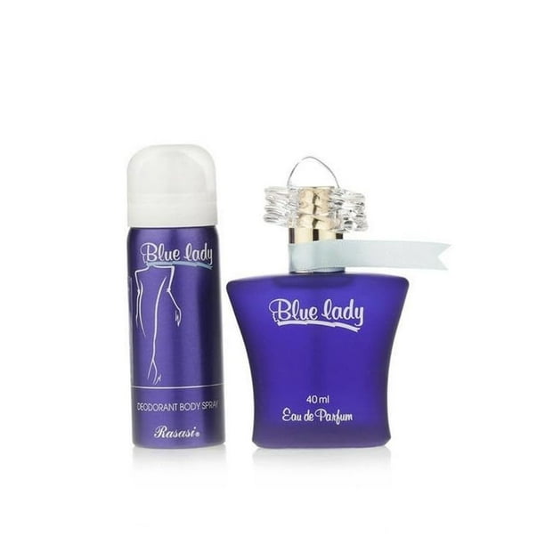 Set de perfume RASASI Blue para mujer (Eau De Parfum de 40 ml+desodorante de 50 ml)