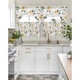 thumbnail image 4 of Botanical Swag Curtains for Living Room/Bedroom Windows, Flower Floral Vintage Wildflower Garden Motifs Kitchen Curtains and Valances Set 36 Inch Length, Light Filtering Swags Valance Curtain Panels, 4 of 5