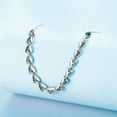 thumbnail image 6 of Midir&Etain Women's Jade Necklace 925 Sterling Silver Green Zircon Leaf Necklace Pendant Minimalist Clavicle Plant Jewelry, Bohemian Style Women's Gift, 6 of 7