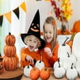 thumbnail image 6 of White Foam Artificial Pumpkins - Fall Halloween Thanksgiving Decor, Diy Crafts Centerpiece for Home Garden Fireplace Festive Accent, 6 of 8