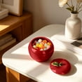 thumbnail image 5 of 1PC Ceramic Fruit Shape Container with Lid Cookie Jar Sugar Bowl Candy Dish Tea Canister Food Storage Jar for Coffee Bean Cookie Sugar Tea Flour for Home Kitchen Countertop, 5 of 10