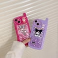 thumbnail image 3 of Funda de teléfono Kawaii Sanrio Kuromi My Melody, con lente todo incluido, Ip11/12Pro/13, regalo antisísmico y anticaída, 3 of 4