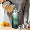 thumbnail image 4 of 20 Oz Misty Forest Landscape Coffee Tumbler Double Wall Insulated Stainless Steel Water Bottle | Metal Reusable Thermoses Flask with Cup Cap | Leak & Sweat Proof with Anti-Dust Lid, 4 of 7