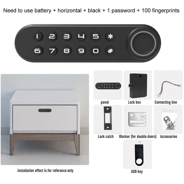 Electronic Smart Door Lock Biometric Fingerprint Password Key Front Door