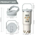thumbnail image 5 of 1pc Mother's Day 30oz Tumbler with Straw & Handle - Insulated Stainless Steel Cup | Holiday Gift for Man Women (Christmas, Valentine's, Birthday), 5 of 7