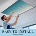 thumbnail image 5 of 3 Pack Teal Blue Ombre Fluorescent Light Covers for Ceiling Lights Contemporary Gradient Abstract Magnetic Ceiling Light Covers Overhead Light Filters for Office Classroom Home, 5 of 9