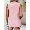 thumbnail image 4 of Women'S Summer Casual Crewneck Cap Sleeve Shirts Pink XL, 4 of 6