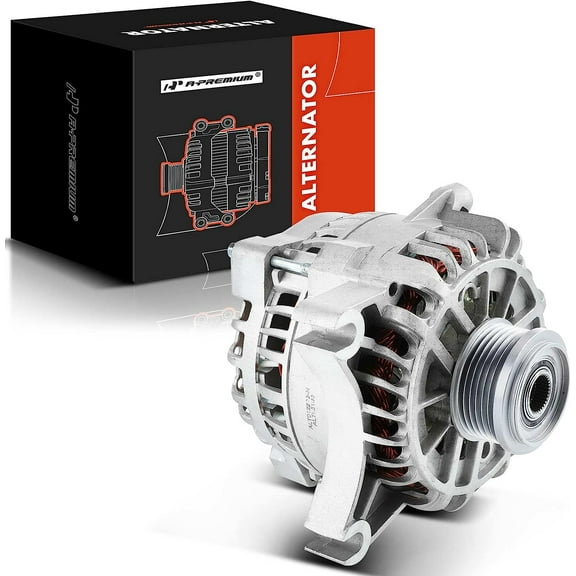 A-Premium Alternator Compatible with Ford Mustang 2005 2006 2007 2008, V8 4.6L, 12V 135A 6-Groove Pulley Clockwise, Replace# 4R3Z-10346-BB, 6R3T-10300-DB