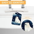thumbnail image 3 of Galaxy Polar Bear Luggage Tag, Travel Tags, Handbag Tag - Square PU Leather 2 Pack with Privacy Cover and Stainless Steel Ring - Suitable for Travel, Backpack, Handbag [Amazon Approved], 3 of 7