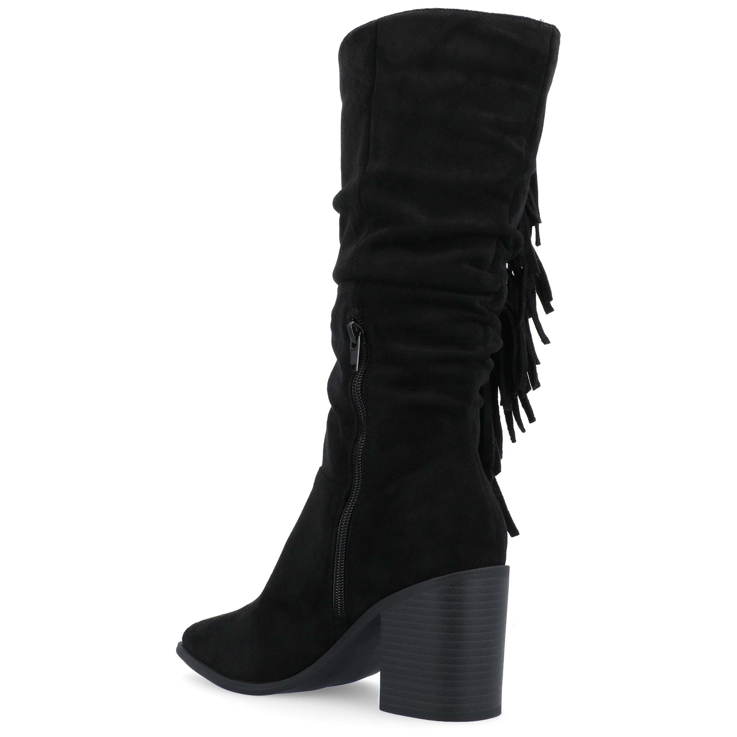 Journee Womens Hartly Wide Calf Western Mid Calf Boots