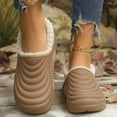 thumbnail image 3 of Platform Clogs for Womens Mens Slip on Wide Toe Box Fleece Lined Lightweight Non Slip House Slippers, 3 of 6