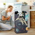 thumbnail image 5 of Yayeee Freestanding Laundry Hamper with Handle Collapsible Large Storage Basket for Clothes, Astronaut Space, 5 of 7