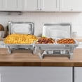 thumbnail image 3 of Jacgood Chafing Dish Buffet Set 4 Pack (Full Pan×2+Half Pan×2) Stainless Steel Food Warmer Chafer Complete Set with Water Pan, Chafing Fuel Holder for Party Catering Christmas, 3 of 7