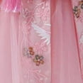 thumbnail image 4 of EnJoCho Girls Chinese Traditional Dress New Year 𝖥loral Embroidered Chinese Knot Mesh Sleeve Tutu Tulle Skirt Set Traditional Chinese Dress 𝖥loral Embroidered Dress, 4 of 5