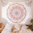 thumbnail image 2 of Mandala Tapestry Aesthetic,Boho Tapestry Wall Hanging,Pink Floral Medallion Tapestries,Bohemian Wall Art Hippie Decor for Bedroom Living Room Dorm, 2 of 7