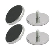4pcs M8x15mm Thread 50mm Diameter Base Stainless Steel Adjustable Leveling Foot