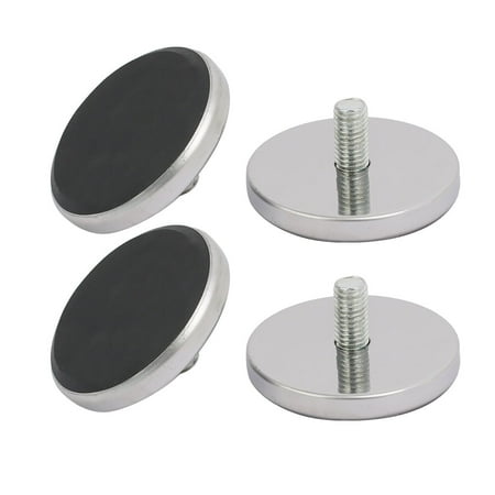 4pcs M8x15mm Thread 50mm Diameter Base Stainless Steel Adjustable Leveling Foot