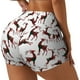thumbnail image 1 of Fotbe Christmas Plaid Moose Shorts Sin Costuras – Shorts Deportivos de Cintura Alta para Mujer, Elásticos para Gimnasio, Yoga, Running o Ciclismo-Medium, 1 of 8