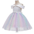 thumbnail image 2 of Toddler Rainbow Pageant Dresses for Girls Tutu Party Sparkly Princess Gown 2-10Years, 2 of 5