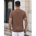 thumbnail image 4 of COOFANDY Mens Mock Turtleneck Sweater Short Sleeve Ribbed Knit Turtleneck Slim Fit Casual Sweater Soft, 4 of 6
