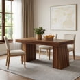 thumbnail image 3 of 55-Inch Brown Mid-Century Modern Dining Table, Rectangular Wood Kitchen Table With Sturdy Legs, Seats 4-6 For Small Space, Dining Room & Home, 3 of 7