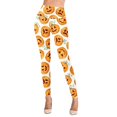 thumbnail image 2 of Gibobby Leggings Afelpados Mujer Leggings con estampado Halloween para mujer Leggings elásticos pantalones casuales botas pantalones（Anaranjado， S), 2 of 5