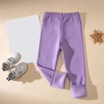 thumbnail image 5 of Zshosam Fleece Lined Leggings Girls Girls Fleece Lined Leggings Thick Thermal Tights Full Length Pants Kids Winter Warm Leggings Size 9T 10T,(Purple 9-10 Years), 5 of 5