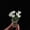 white, variant on Emdiqzs Mini Glass Flower Figurine Desk Decor Home Decor Tabletop Miniature Decor Office Desk Decor Multicolor