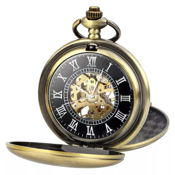 CSYANXING Durable Mechanical Pocket Watch 1.9” Dial Vintage Style For Mens Gifts Birthday Father’s Day Chain