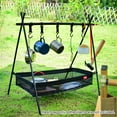 thumbnail image 3 of Picnic Under Table Storage Bag Desk Storage Box Tripod Mesh Basket Organizer for Camping Table Tripod Rack, 3 of 7