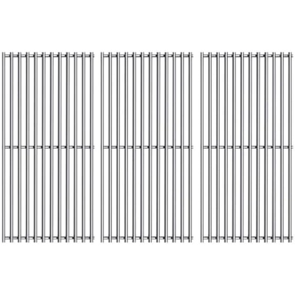 S6599C (3-Pack) 18 1/8 inch Stainless Steel Cooking Grid Grates Replacement for Select Gas Grill Models by Charbroil 463224912, 463231711, 463247209, 463247310, 463247512, 463248208, 463262812
