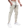 thumbnail image 1 of Joggers Fioboc para hombre, algodón blanquecino con bolsillos, talla M, 1 of 6