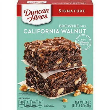 Pack of 2 - Duncan Hines Decadent Brownie Mix California Walnut 17.6 Oz (2 Boxes) Packaging May Vary