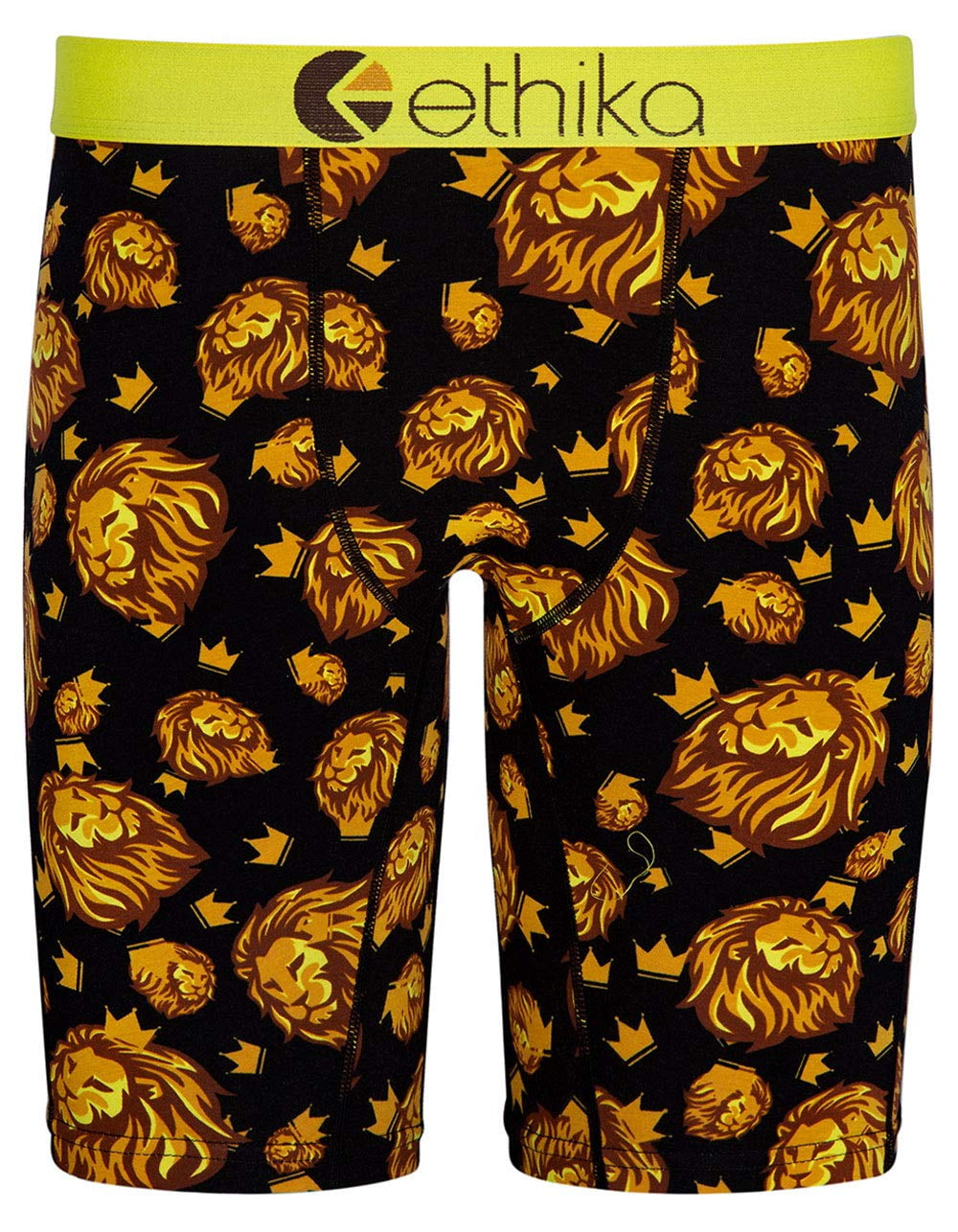 Ethika - Mens Underwear Yellow Medium Boxer Brief Lion-Print M ...