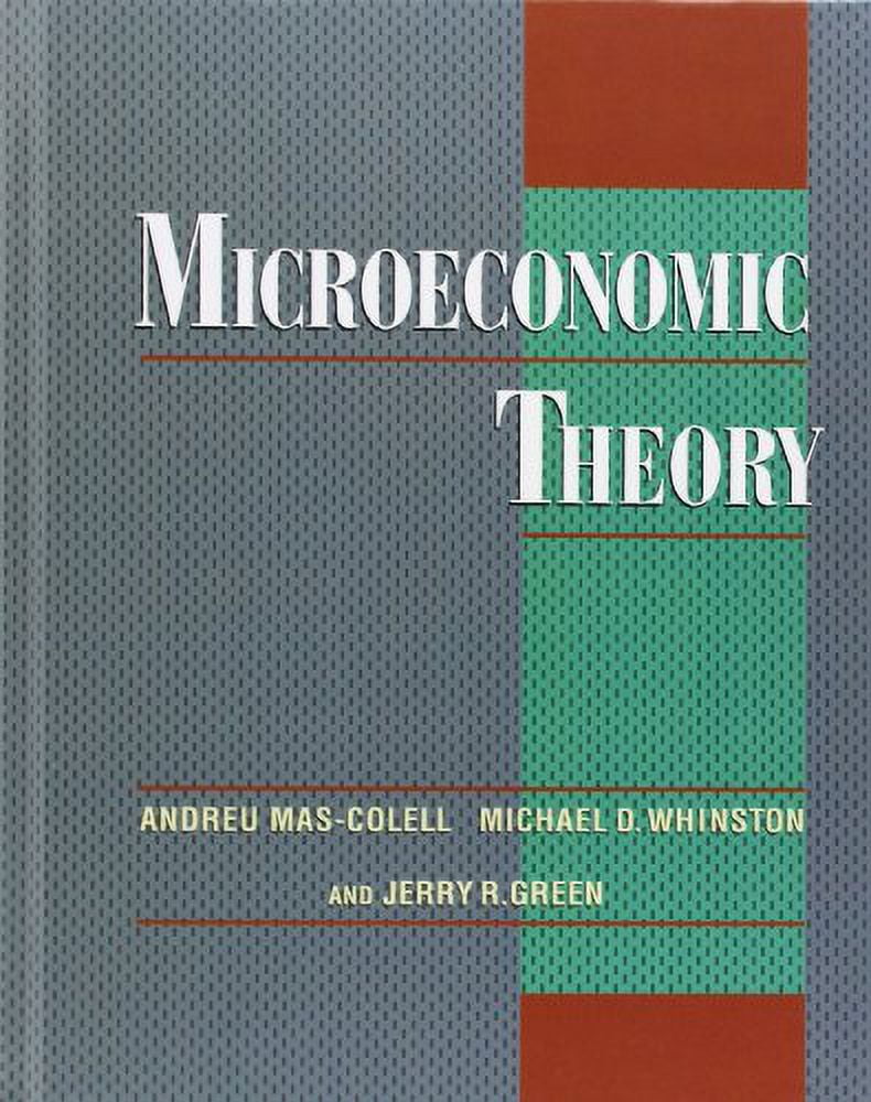 Microeconomic Theory, (Hardcover) - Walmart.com