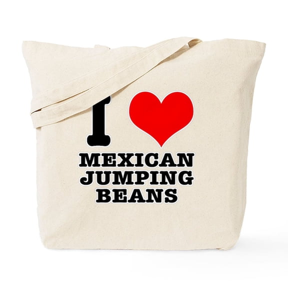 CafePress - I Heart (Love) Mexican Jumping Beans Tote Bag - Unisex Canvas Tote Bag, Beige, 1-Piece