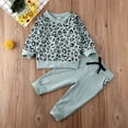 thumbnail image 5 of Kiapeise Baby clothing baby girl boy long sleeve top sweatshirt + trousers 2 piece set leopard print suit set, 5 of 6