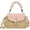 Pink, variant on Women Straw Crossbody Bag Leather Top Handle Straw Handbag Summer Straw Beach Bag Weave Shoulder Bag Rattan Clutch Purse
