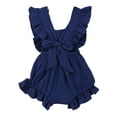 thumbnail image 5 of Dewadbow Newborn Baby Girl Summer Ruffle Cotton Romper Jumpsuit Outfits Clothes, 5 of 5