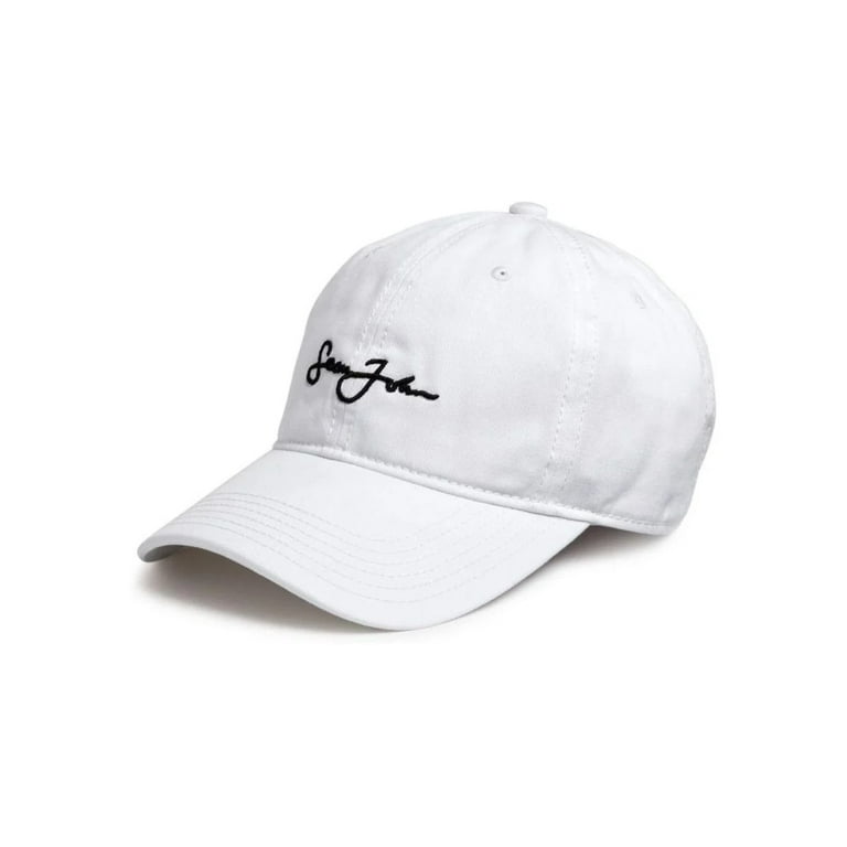 SEANJOHN White Logo Polyester Strapback Baseball Ball Cap Hat
