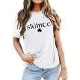 thumbnail image 1 of MSJUHEG Chemises à Manches Courtes pour Femmes Chemises pour Femmes Imprimé Lettre Col Rond T-Shirt Manches Courtes Haut T-Shirts pour Femmes Hauts Graphiques Blancs L, 1 of 4