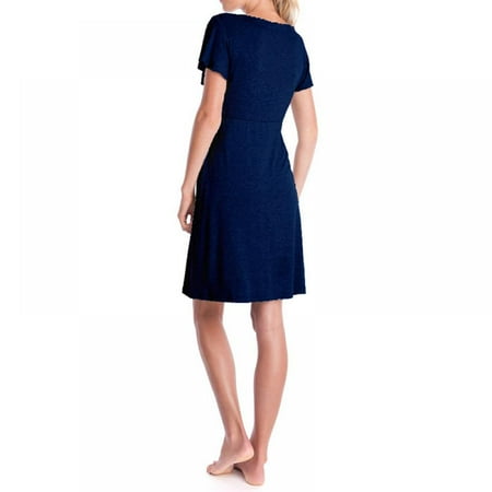 

Women 3 in 1 Delivery/Labor/Maternity/Nursing Nightgown Short Sleeve Pleated Breastfeeding Sleep Dress(S-XXL)