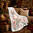 thumbnail image 3 of Woodland Owl With Owl And Moon Phases Moon Phase Forest Mystical Fantasy Art Nature Lovers Moonlit Forest Bird Motif Warm Flannel Blanket, Housewarming Gift for Cabin and Bedroom Home Decor, 3 of 9